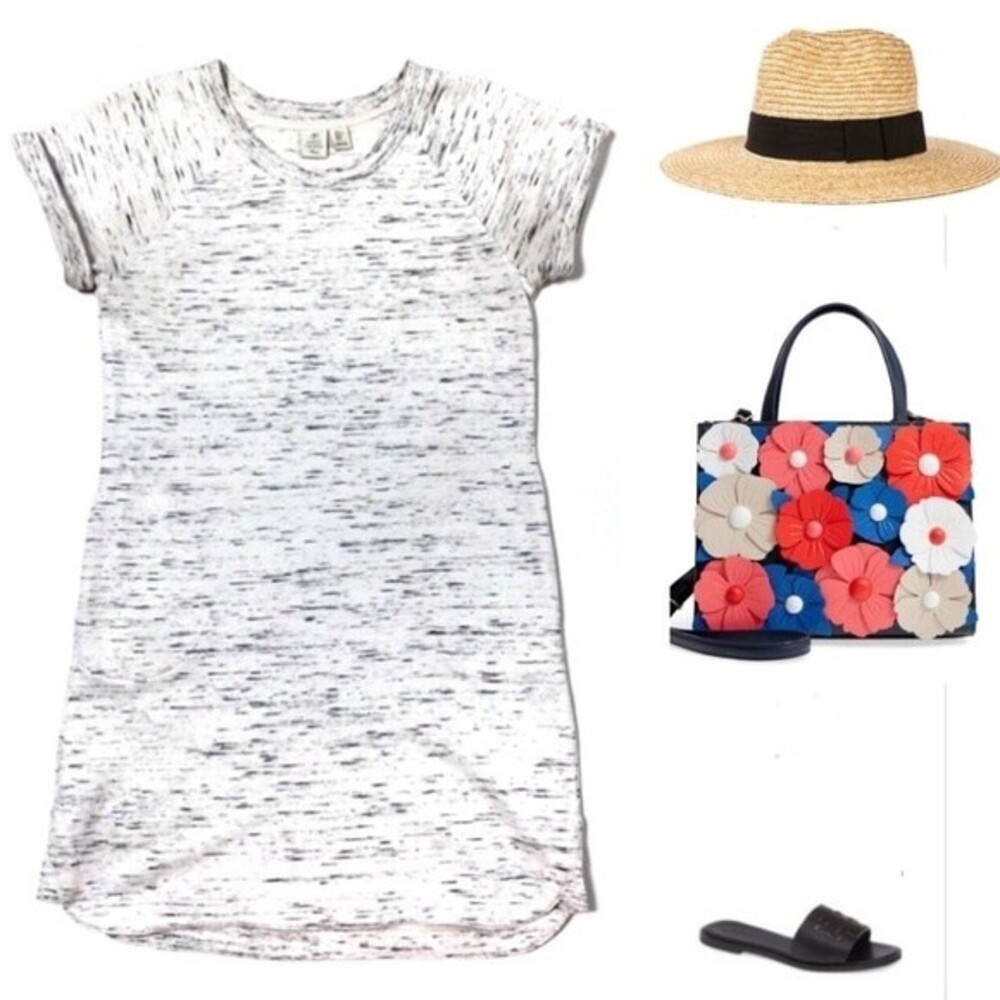 Saint Tropez West Tee Shirt Heathered Gray Dress S